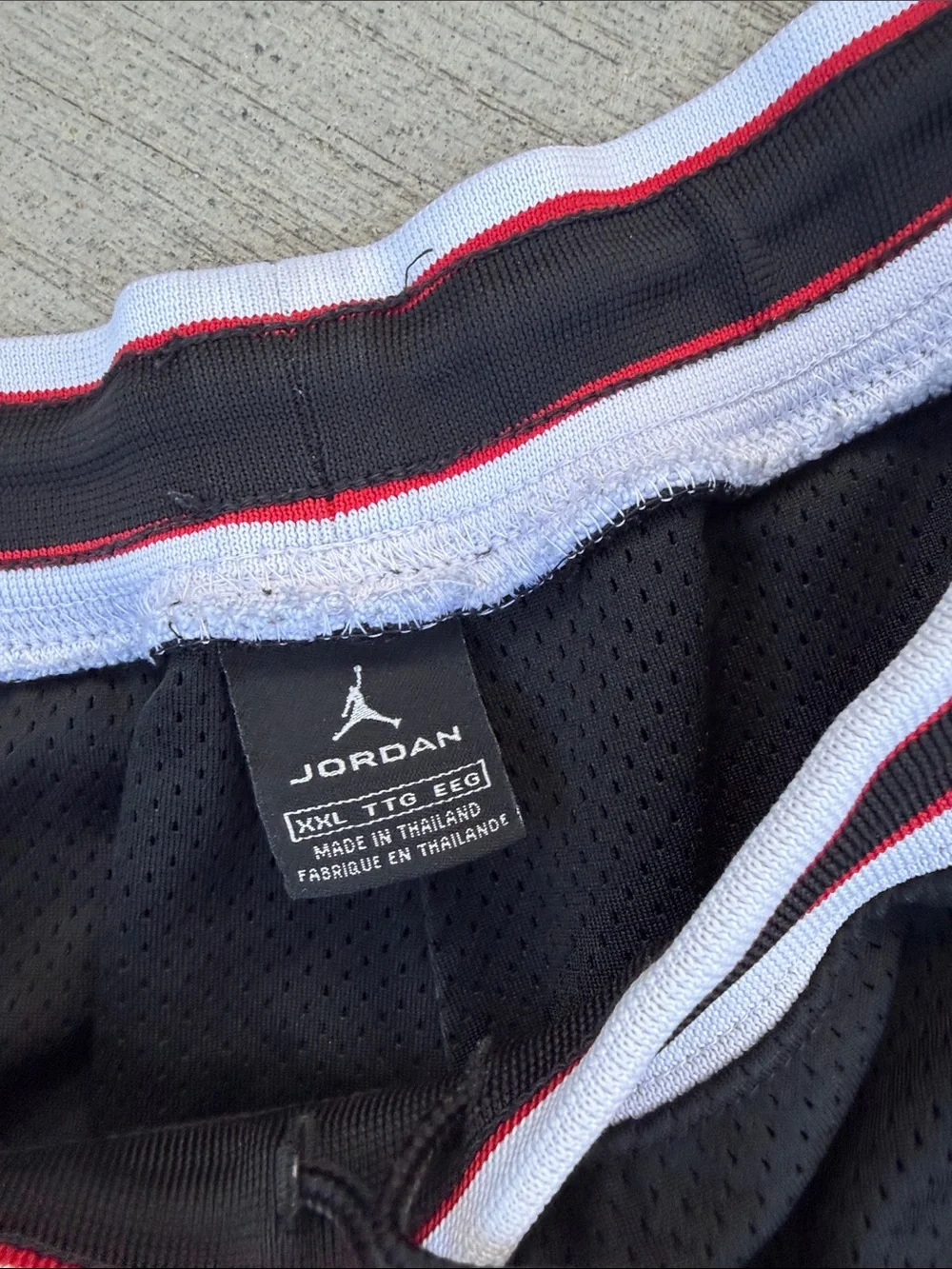 Jordan Black Basketball Shorts with Red & White Trim